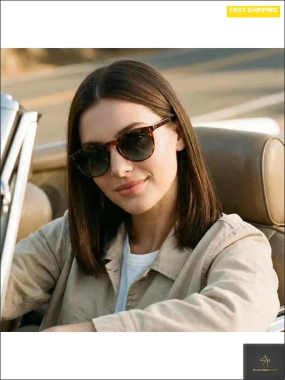 Retro Acetate Polarized Sunglasses for Women UV400